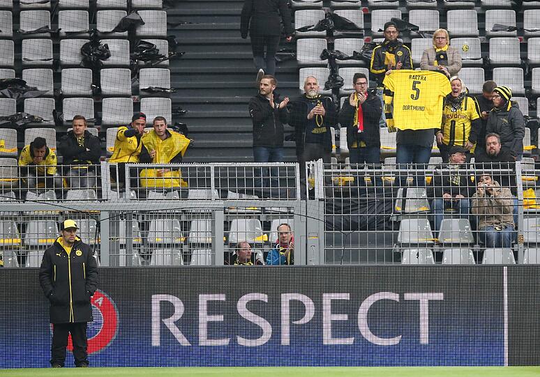 Champions League im Ausnahmezustand ... die Bilder vor dem Viertelfinal-Hinspiel Dortmund gegen Real am Mittwoch.