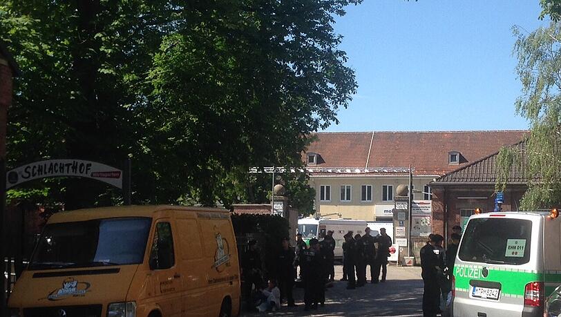 G7-Aktivisten blockieren den Schlachthof. Die Bilder... G7-Aktivisten blockieren den Schlachthof. Die Bilder...