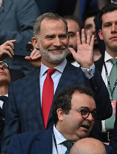 Der spanische König Felipe hatte Grund zur Freude, als er die spanische Nationalmannschaft im Spiel gegen Italien unterstützte.