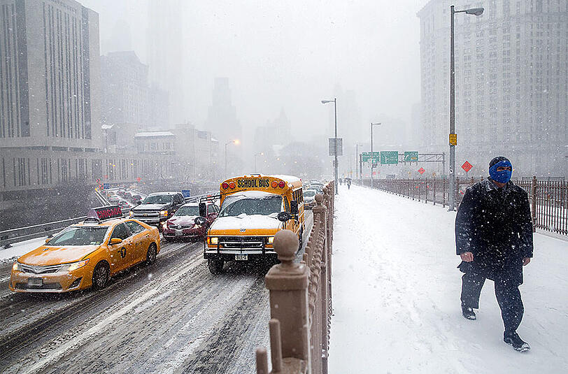 Der Big Apple friert. Bilder von Schneesturm "Juno" aus der Millionenmetropole.