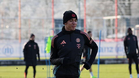 Jamal Musiala stieg zuletzt nach überstandenem Infekt wieder ins Mannschaftstraining ein.