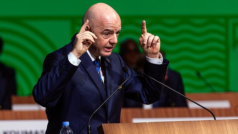 Gianni Infantino vor drei Jahren in Kigali: Da wurde er als FIFA-Boss wiedergew&auml;hlt. (Archivbild)