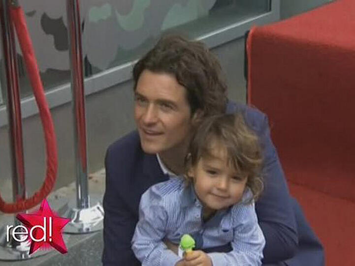 Orlando Bloom spielt mit dem Nachwuchs