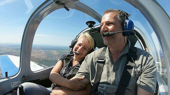 Tatjana und Rüdiger über den Wolken.