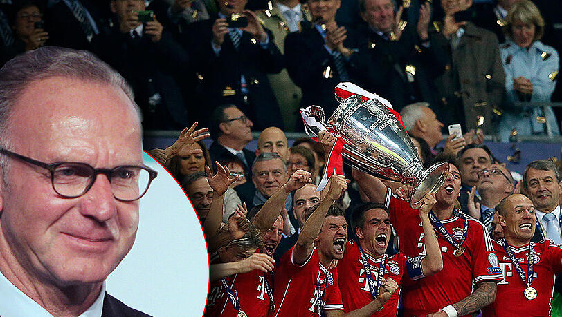 Karl-Heinz Rummenigge sieht keinen Grund, sich auf dem Erfolg auszuruhen. Er hat schon die nächsten Rekorde in Planung. Karl-Heinz Rummenigge sieht keinen Grund, sich auf dem Erfolg auszuruhen. Er hat schon die nächsten Rekorde in Planung.
