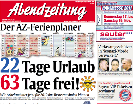 Jahres-Rückblick: Rückblick: Das Jahr 2011 in AZ-Schlagzeilen - München - Abendzeitung München