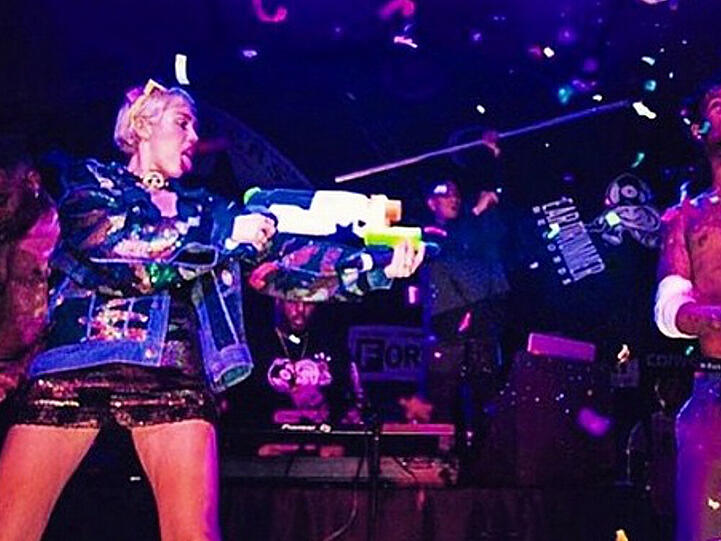 Miley Cyrus gab sich gewohnt durchgedreht