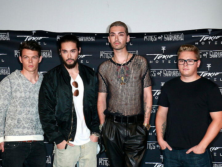 Autoren mit Band: Tom und Bill Kaulitz (Mitte) wollen ein Buch schreiben