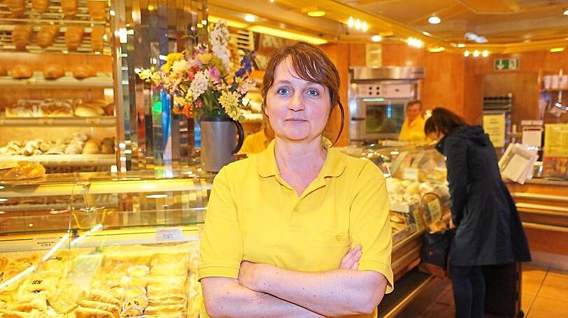 Sandra Hoffmann leitet die Filiale der Bäckerei "Ratschiller und Hösle".