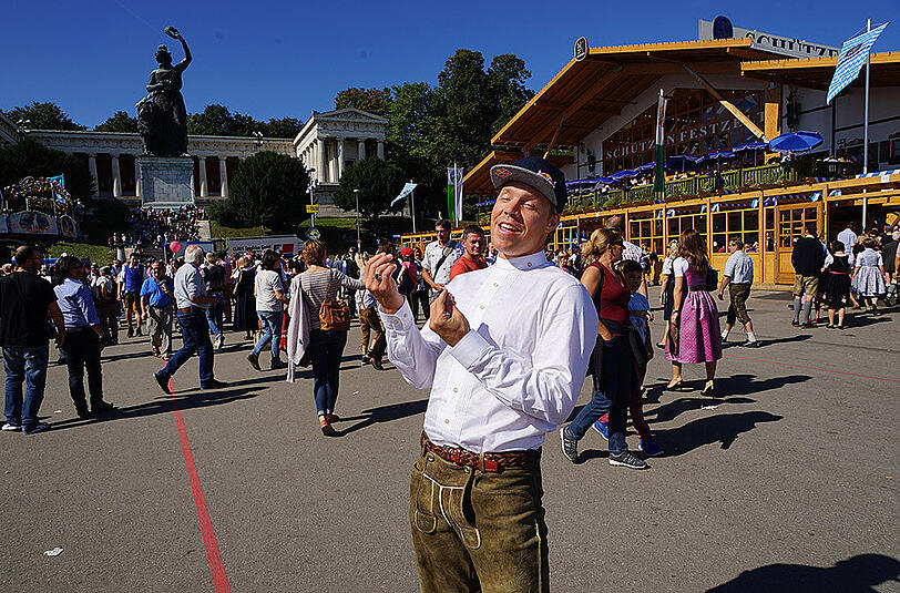 Travis Rice auf der Wiesn.
