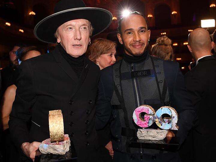Zwei Männer, zwei Preise: Marius Müller-Westernhagen (Kategorie Legend) und Lewis Hamilton (Kategorie Creativity & Design).