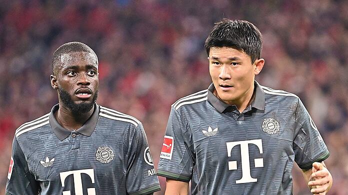 "Richtig, richtig stark", so bewertete Bayerns Sportdirektor Christoph Freund die Leistung seines Innenverteidiger-Duos Dayot Upamecano (l.) und Minjae Kim im Spitzenspiel. Foto: imago