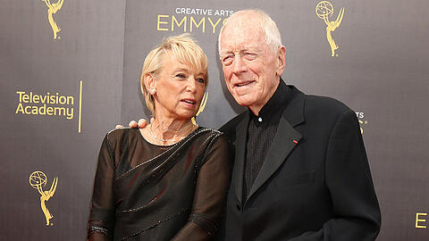 Max von Sydow an der Seite seiner zweiten Ehefrau Catherine Brelet.