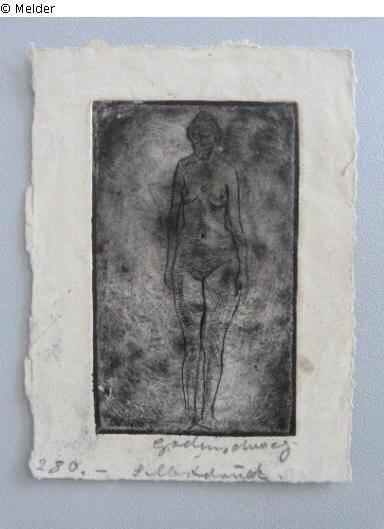 Ludwig Godenschweg: «Weiblicher Akt», undatierte Druckgrafik.