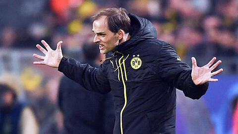 Dortmunds Trainer Thomas Tuchel ist mit dem Spielverlauf nicht einverstanden.