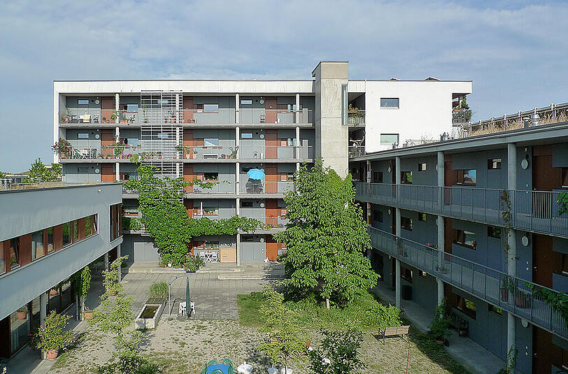 Ein Frauenwohnhaus in der Messestadt Riem: nur eines von vielen Beispielen für kooperative Bauprojekte.