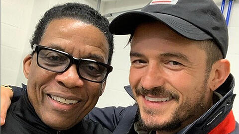 Orlando Bloom (r.) ist ein Fan von Herbie Hancock