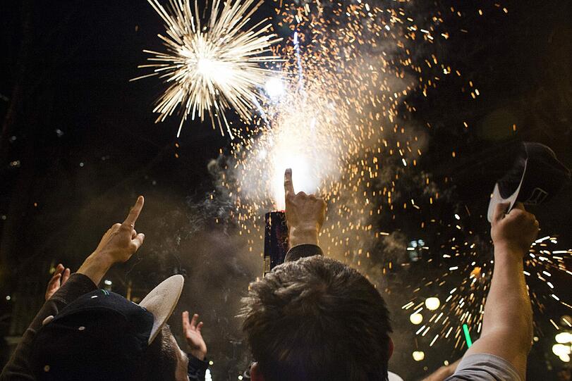 Die Fans der Seattle Seahwaks feierten ausgelassen den klaren Sieg ihrer Super-Bowl-Helden.