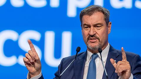 CSU-Parteichef Söder lehnt eine Zusammenarbeit mit dem BSW  und den Grünen auf Bundesebene ab.