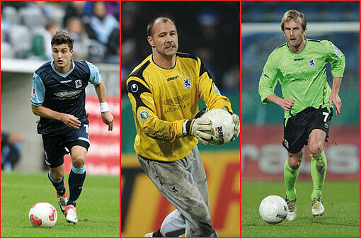 Sie sind die Löwen-Dauerbrenner: Moritz Stoppelkamp, Gabor Kiraly und Daniel Bierofka.