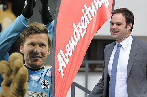 Sind am Montag im AZ-Café: Benny Lauth und Robert Schäfer vom TSV 1860 München.