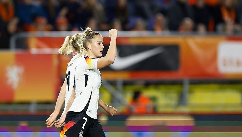 Hat Grund zur Freude: DFB-Kapitänin Giulia Gwinn. Hat Grund zur Freude: DFB-Kapitänin Giulia Gwinn.