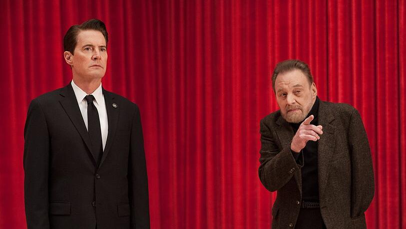 Al Strobel (r.) mit "Twin Peaks"-Hauptdarsteller Kyle MacLachlan.