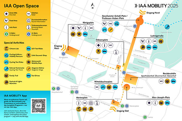 Dieser Plan gibt einen Überblick, was alles während der IAA in der Innenstadt geboten ist. Dieser Plan gibt einen Überblick, was alles während der IAA in der Innenstadt geboten ist.