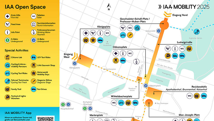 Dieser Plan gibt einen Überblick, was alles während der IAA in der Innenstadt geboten ist. Dieser Plan gibt einen Überblick, was alles während der IAA in der Innenstadt geboten ist.
