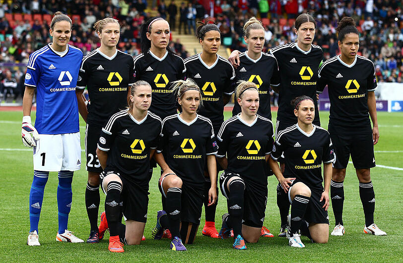 Die Frauen des 1. FFC Frankfurt vor dem Finale - am Ende stand der Titelgewinn in der Champions League!