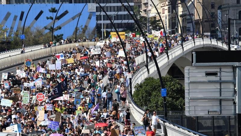 Klimastreik im australischen Brisbane. Klimastreik im australischen Brisbane.