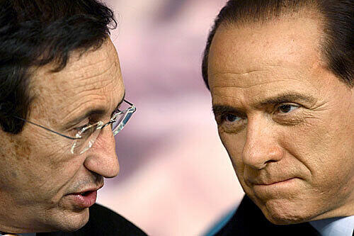 Silvio Berlusconi und Gianfranco Fini