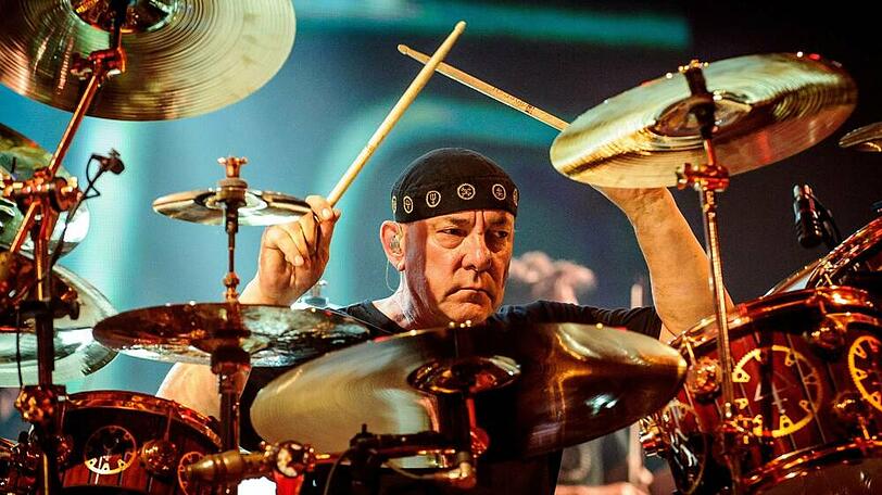 Neil Peart während eines Live-Auftritts mit Rush