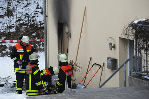 Die Feuerwehr am Tatort in Deggendorf