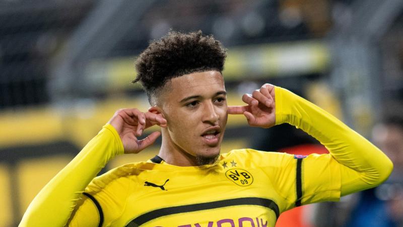 Dortmunds Jadon Sancho feiert einen Treffer. Foto: Bernd Thissen/Archiv Dortmunds Jadon Sancho feiert einen Treffer. Foto: Bernd Thissen/Archiv