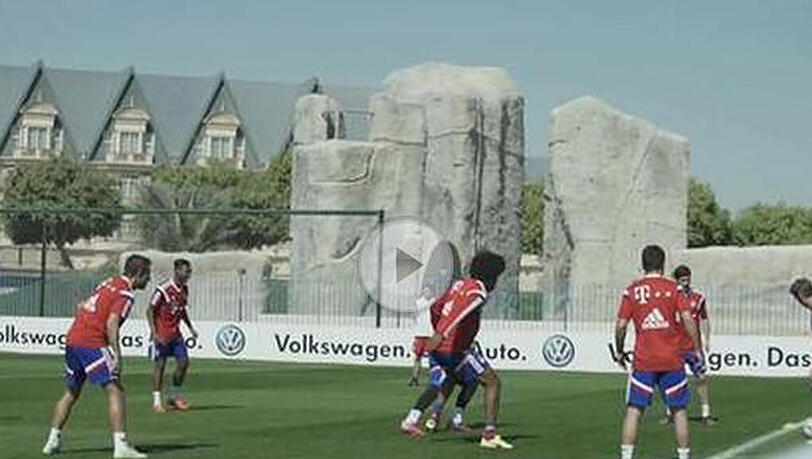 Die Bayern im Trainingslager in Doha/Katar. Die Bayern im Trainingslager in Doha/Katar.