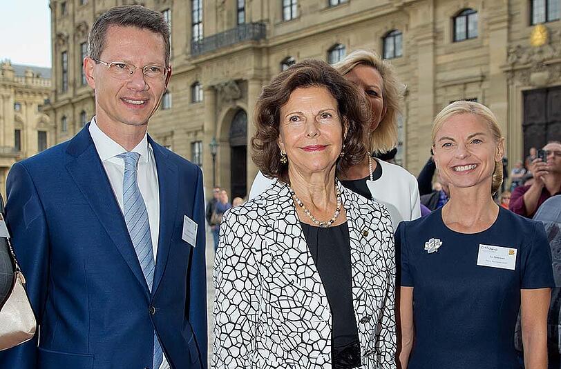 Die Bilder vom Besuch der schwedischen Königin Silvia in Würzburg.