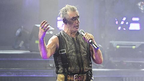Rammstein-Frontmann Till Lindemann bei einem der München-Konzerte im Olympiastadion.