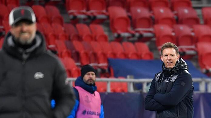 Trotz der unterschiedlichen Formkurven sieht Leipzigs Trainer Julian Nagelsmann seine Mannschaft gegen Liverpool nicht als Favoriten.