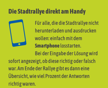 Hier geht´s zur Handy-Version: www.mvv-stadtrallye.de Hier geht´s zur Handy-Version: www.mvv-stadtrallye.de