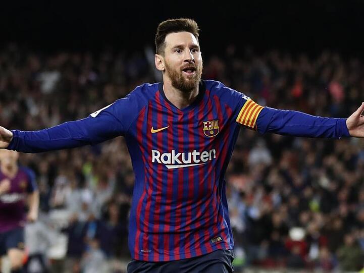 Barcelonas Lionel Messi jubelt nach seinem Tor zum 1:0.