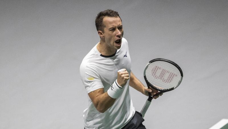 Philipp Kohlschreiber holte den für die Qualifikation fürs Viertelfinale entscheidenden Punkt. Philipp Kohlschreiber holte den für die Qualifikation fürs Viertelfinale entscheidenden Punkt.