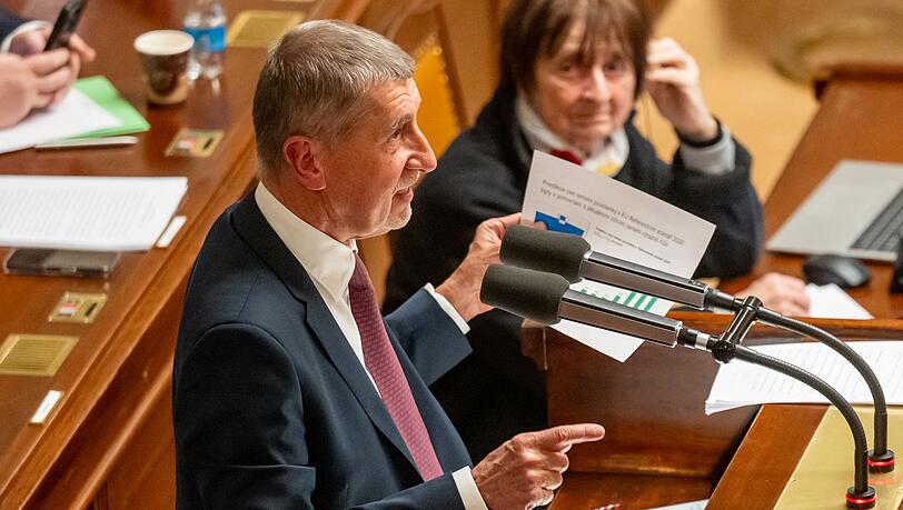 Tschechiens Ministerpr&auml;sident Andrej Babis kann nach einer gewonnenen Vertrauensabstimmung weiterregieren. (Archivbild)