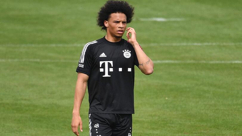 Bayern-Neuzugang Leroy Sané überzeugt bei einem Trainingsspiel.
