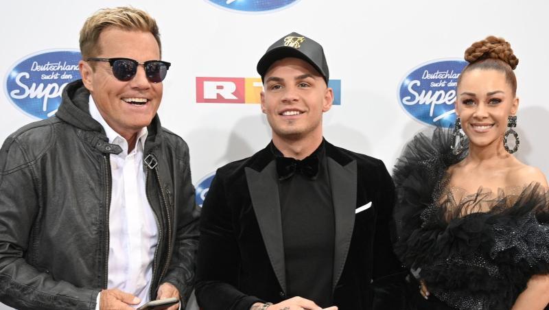 Pietro Lombardi (M) zwischen Oana Nechiti und Dieter Bohlen (2019). Pietro Lombardi (M) zwischen Oana Nechiti und Dieter Bohlen (2019).
