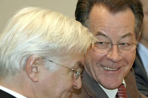 Der Chef und sein Kandidat: Franz Müntefering (r.) und Frank-Walter Steinmeier.