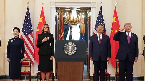 Trump und Xi haben sich im Wei&szlig;en Haus getroffen.