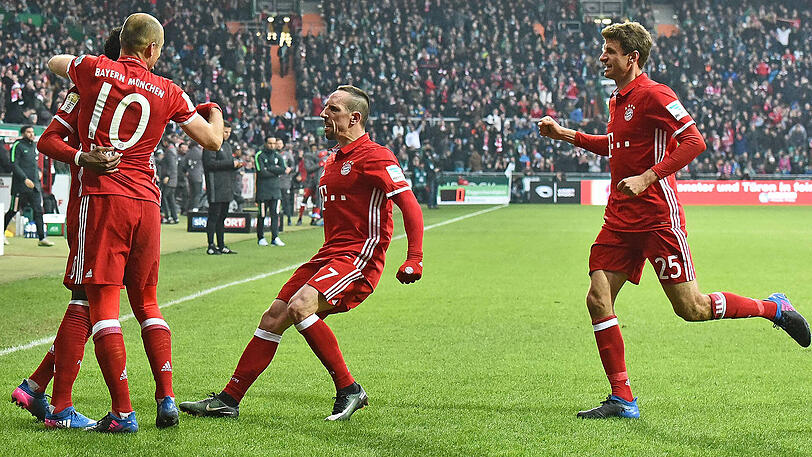 Was für ein Angebot in der Offensive: Robben, Ribéry und Müller sind nur drei der sechs offensiven Mittelfeldspieler die Ancelotti zur Verfügung hat.