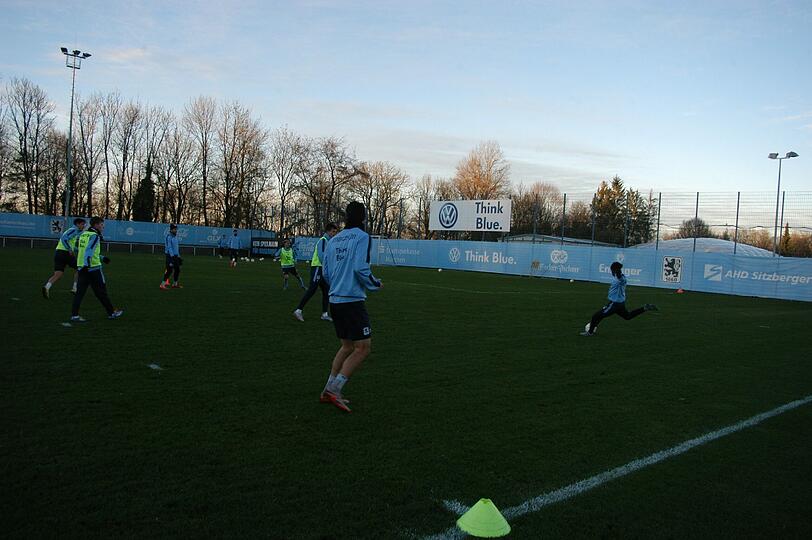 Vor allem das Kombinationsspiel trainierten die Löwen in der Trainingseinheit am Dienstag.