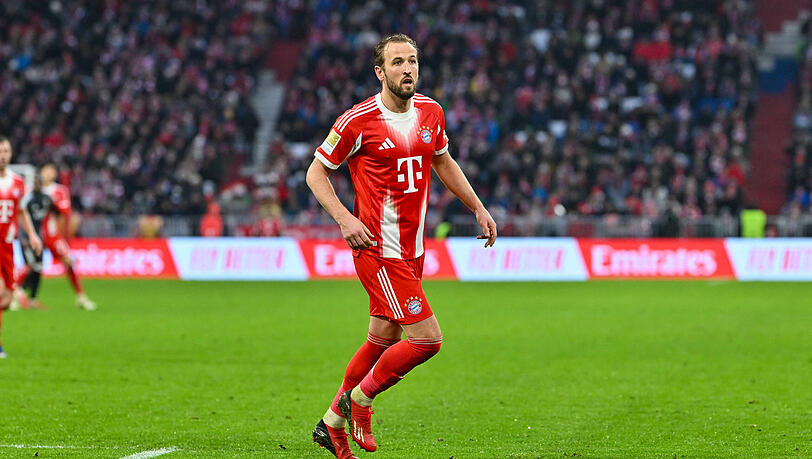 Sein Vertrag beim FC Bayern läuft bis 2027: Harry Kane. Sein Vertrag beim FC Bayern läuft bis 2027: Harry Kane.